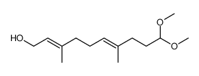 1,1-dimethoxy-10-hydroxy-4,8-dimethyl-4E,8E-decadiene结构式