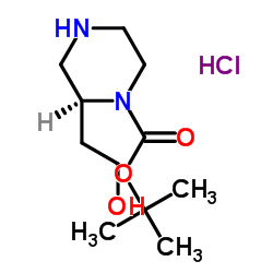 (S)-tert-Butyl 2-(2-hydroxyethyl)piperazine-1-carboxylate hydrochloride Structure