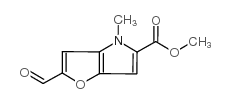 2-甲酰基-4-甲基-4H-呋喃并[3,2-b]吡咯-5-羧酸甲酯结构式