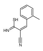 2-cyano-3-(2-methylphenyl)prop-2-enethioamide Structure