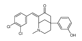 (1R,5R,8E)-8-(3,4-Dichlorobenzylidene)-5-(3-hydroxyphenyl)-2-meth yl-2-azabicyclo[3.3.1]nonan-7-one结构式