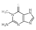 6H-Purine-6-thione,2-amino-1,9-dihydro-1-methyl- Structure