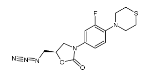 (R)-[3-[3-fluoro-4-(4-thiomorpholinyl)phenyl]-2-oxo-5-oxazolidinyl]methyl azide结构式