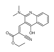 ethyl (E)-2-cyano-3-(2-dimethylamino-4-oxo-1H-quinolin-3-yl)prop-2-eno ate structure