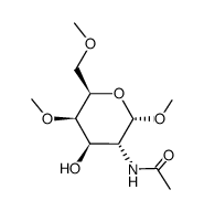 alpha-D-Galactopyranoside, methyl 2-(acetylamino)-2-deoxy-4,6-di-O-met hyl- Structure