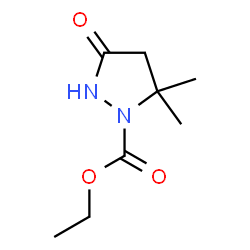 1-Pyrazolidinecarboxylic acid,5,5-dimethyl-3-oxo-,ethyl ester结构式