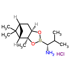 (3AS,4S,6S,7AR)-六氢-3A,5,5-三甲基-ALPHA-[(1R)-异丙基]-4,6-甲桥-1,3,2-苯并二氧硼杂环戊烷-2-甲胺盐酸盐结构式