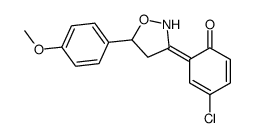 4-chloro-6-[5-(4-methoxyphenyl)-1,2-oxazolidin-3-ylidene]cyclohexa-2,4-dien-1-one结构式
