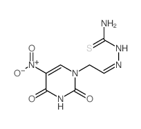 [2-(5-nitro-2,4-dioxo-pyrimidin-1-yl)ethylideneamino]thiourea structure