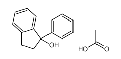 acetic acid,1-phenyl-2,3-dihydroinden-1-ol Structure