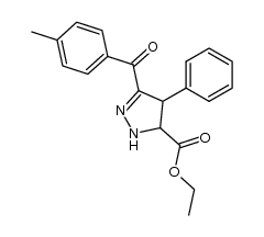 ethyl 3-(4-methylbenzoyl)-4-phenyl-4,5-dihydro-1H-pyrazole-5-carboxylate Structure