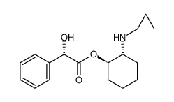 (1R,2R)-2-(cyclopropylamino)cyclohexyl (S)-2-hydroxy-2-phenylacetate结构式