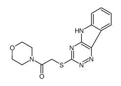 1-morpholin-4-yl-2-(5H-[1,2,4]triazino[5,6-b]indol-3-ylsulfanyl)ethanone Structure