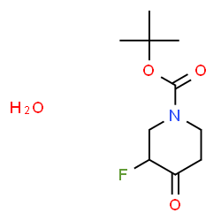 tert-butyl 3-fluoro-4-oxopiperidine-1-carboxylate hydrate结构式