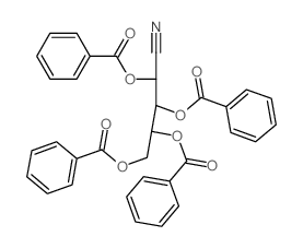 (1,3,4-tribenzoyloxy-1-cyano-butan-2-yl) benzoate结构式