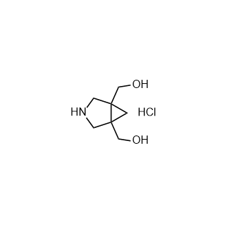 3-氮杂双环[3.1.0]己烷-1,5-二基二甲醇盐酸盐结构式