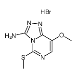 3-amino-8-methoxy-5-methylthio-1,2,4-triazolo[4,3-c]pyrimidine hydrobromide Structure