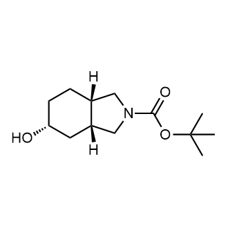 rel-(3aR,5R,7aS)-叔丁基5-羟基六氢-1H-异吲哚-2(3H)-羧酸盐结构式