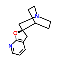 Spiro[1-azabicyclo[2.2.2]octane-3,2'(3'H)-furo[2,3-b]pyridine], (2'R)- Structure