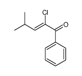 2-Penten-1-one, 2-chloro-4-methyl-1-phenyl-, (2Z)- (9CI) structure