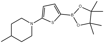 5-(4-Methylpiperidin-1-yl)thiophene-2-boronic acid pinacol ester structure