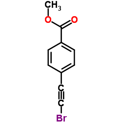 4-(2-溴乙炔)苯甲酸甲酯结构式