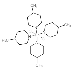 Rhodium(1+),dichlorotetrakis(4-methylpyridine)-, chloride, (OC-6-12)- (9CI)结构式