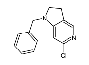 1-benzyl-6-chloro-2,3-dihydropyrrolo[3,2-c]pyridine结构式