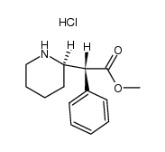 2-Piperidineacetic acid, alpha-phenyl-, methyl ester, hydrochloride, (R*,R*)- (+-)- structure