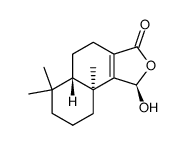(1R)-1α-Hydroxy-6,6,9aβ-trimethyl-4,5,5aα,6,7,8,9,9a-octahydronaphtho[1,2-c]furan-3(1H)-one结构式