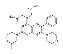7-Morpholino-4-bis-(2-hydroxypropyl)-amino-2-(2-methyl-morpholino)-6-phenyl-pteridin Structure