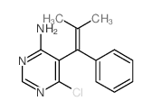 4-Pyrimidinamine,6-chloro-5-(2-methyl-1-phenyl-1-propen-1-yl)- structure