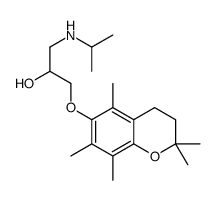 1-[(2,2,5,7,8-pentamethyl-3,4-dihydrochromen-6-yl)oxy]-3-(propan-2-ylamino)propan-2-ol Structure