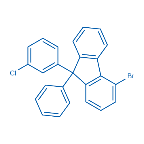 4-Bromo-9-(3-chlorophenyl)-9-phenyl-9H-fluorene structure