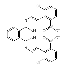 Benzaldehyde,2-chloro-6-nitro-, 1,4-phthalazinediyldihydrazone (8CI) Structure
