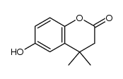 3,4-dihydro-6-hydroxy-4,4-dimethyl-2H-1-benzopyran-2-one结构式