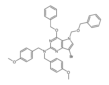 5H-Pyrrolo3,2-dpyrimidin-2-amine, 7-bromo-N,N-bis(4-methoxyphenyl)methyl-4-(phenylmethoxy)-5-(phenylmethoxy)methyl- picture