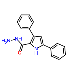 3,5-Diphenyl-1H-pyrrole-2-carbohydrazide结构式