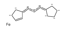 (cyclopenta-2,4-dien-1-yltrisulfanyl)cyclopentane,iron Structure
