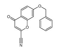 4-oxo-7-phenylmethoxychromene-2-carbonitrile Structure