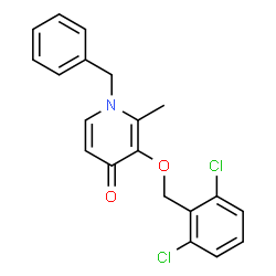 1-Benzyl-3-[(2,6-dichlorobenzyl)oxy]-2-methyl-4(1H)-pyridinone structure