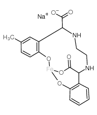 sodium [[alpha,alpha'-(ethylenediimino)bis[2-hydroxy-5-methylbenzene-1-acetato]](4-)]ferrate(1-)结构式