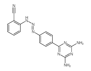Benzonitrile,2-[3-[4-(4,6-diamino-1,3,5-triazin-2-yl)phenyl]-2-triazen-1-yl]-结构式
