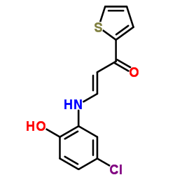 (2E)-3-[(5-Chloro-2-hydroxyphenyl)amino]-1-(2-thienyl)-2-propen-1-one Structure