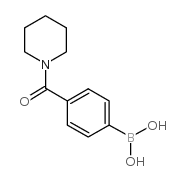4-(哌啶-1-羰基)苯基硼酸结构式