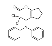 3,3-dichloro-4-diphenylamino-4,5,6,7-tetrahydro-3H-cyclopenta[b]pyran-2-one结构式