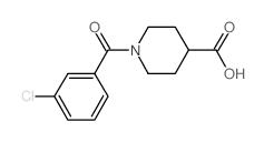 1-(3-Chlorobenzoyl)piperidine-4-carboxylic acid Structure