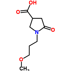 1-(3-Methoxypropyl)-5-oxo-3-pyrrolidinecarboxylic acid结构式