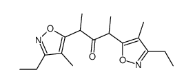 2,4-bis(3-ethyl-4-methyl-1,2-oxazol-5-yl)pentan-3-one结构式