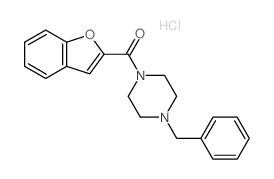Piperazine,1-(2-benzofuranylcarbonyl)-4- (phenylmethyl)-,monohydrochloride结构式